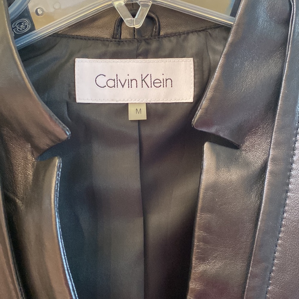 Calvin Klein NWT Leather Jacket - Picture 4 of 5